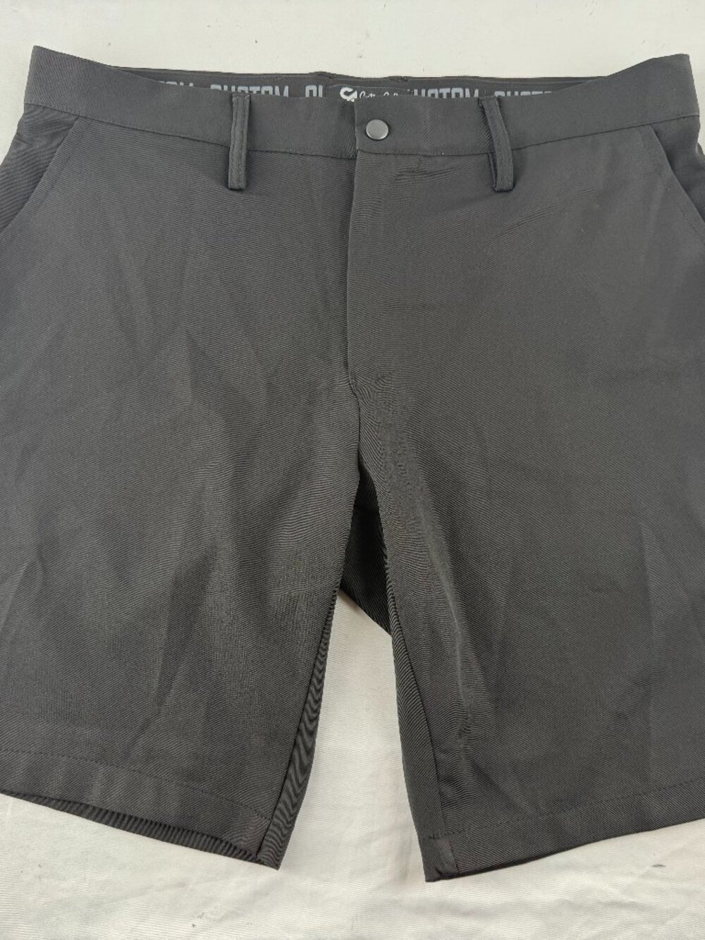 Custom Apparel Golf Performance Shorts Mens Black Size 34 Athletic Flat Front